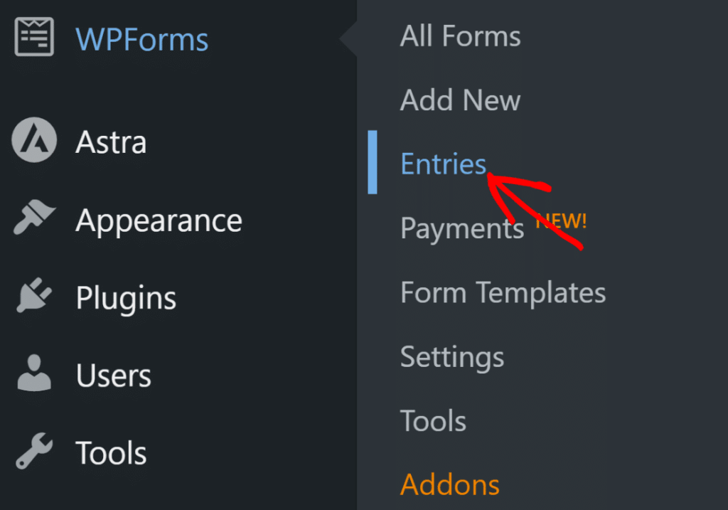 WPForms のエントリー - WPForms WPForms のエントリー