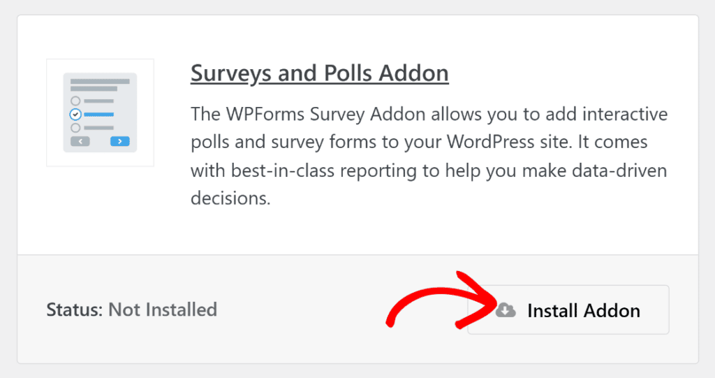 Install Surveys and Polls addon