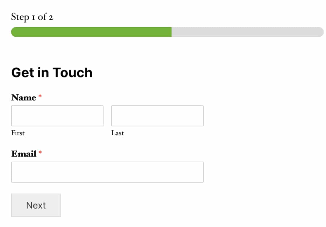 Multi-Page form in WPForms