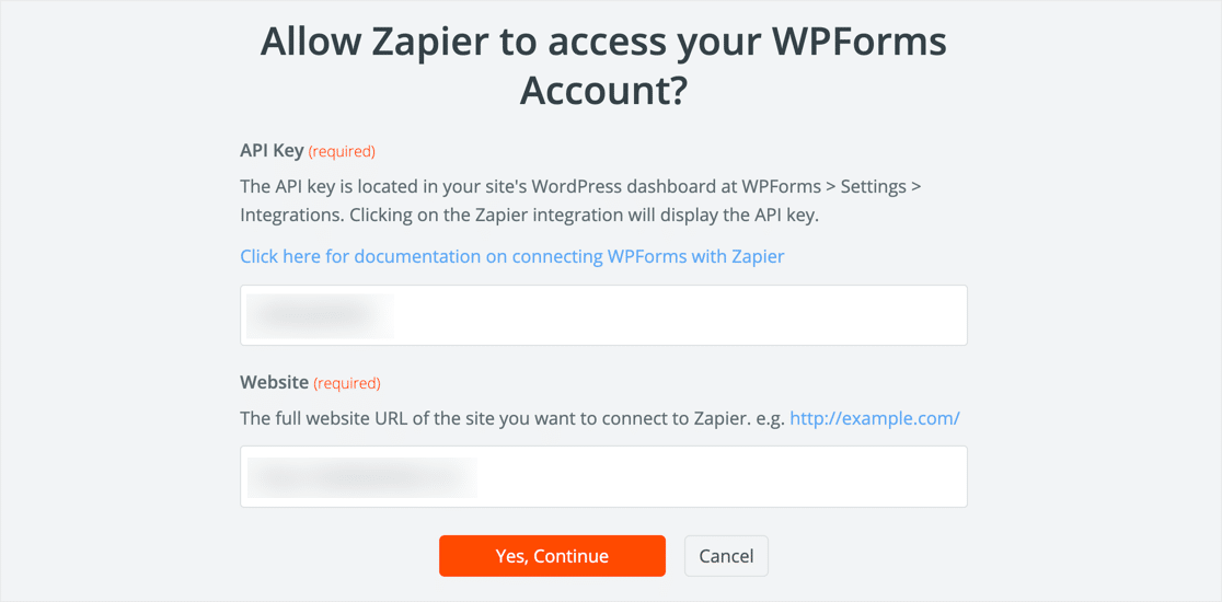 Connect to WPForms in Zapier