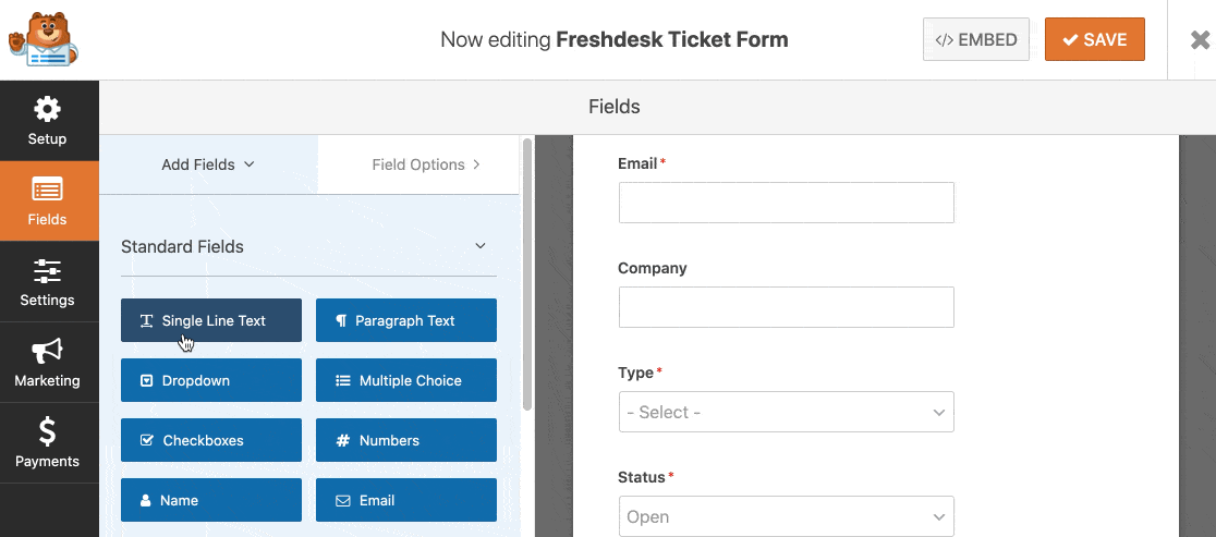 Add field to Freshdesk WordPress form