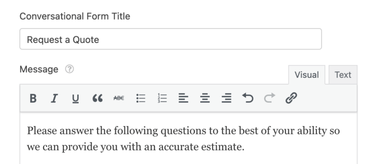 Conversational Forms Addon