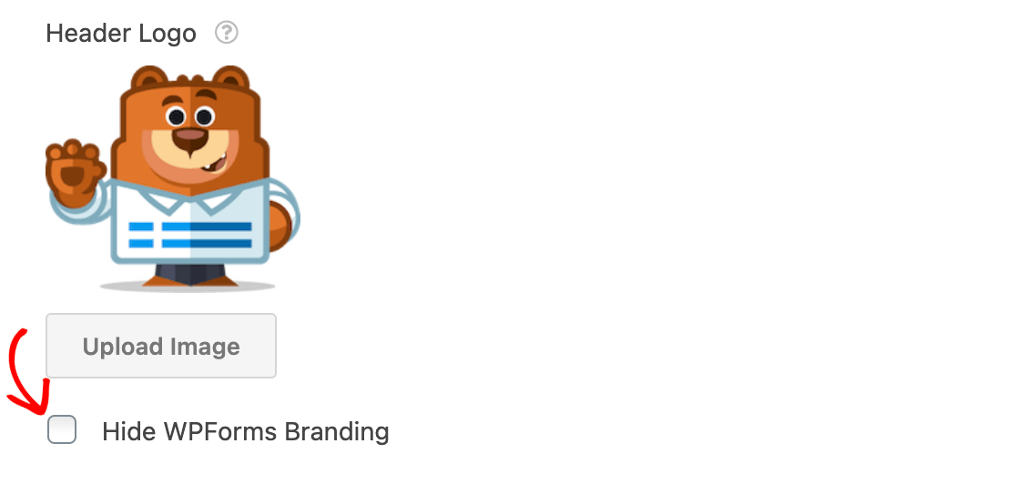 Hiding WPForms branding on a conversational form