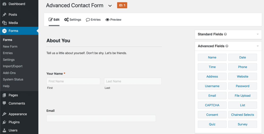 Gravity Forms vs Ninja Forms: form builder