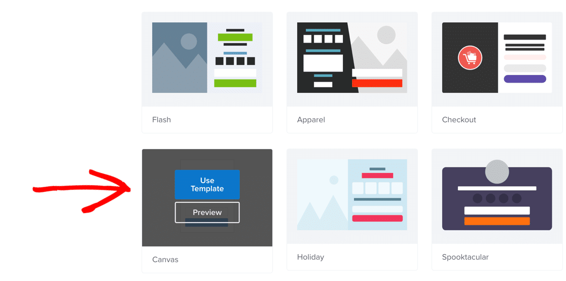 Create canvas survey popup in OptinMonster