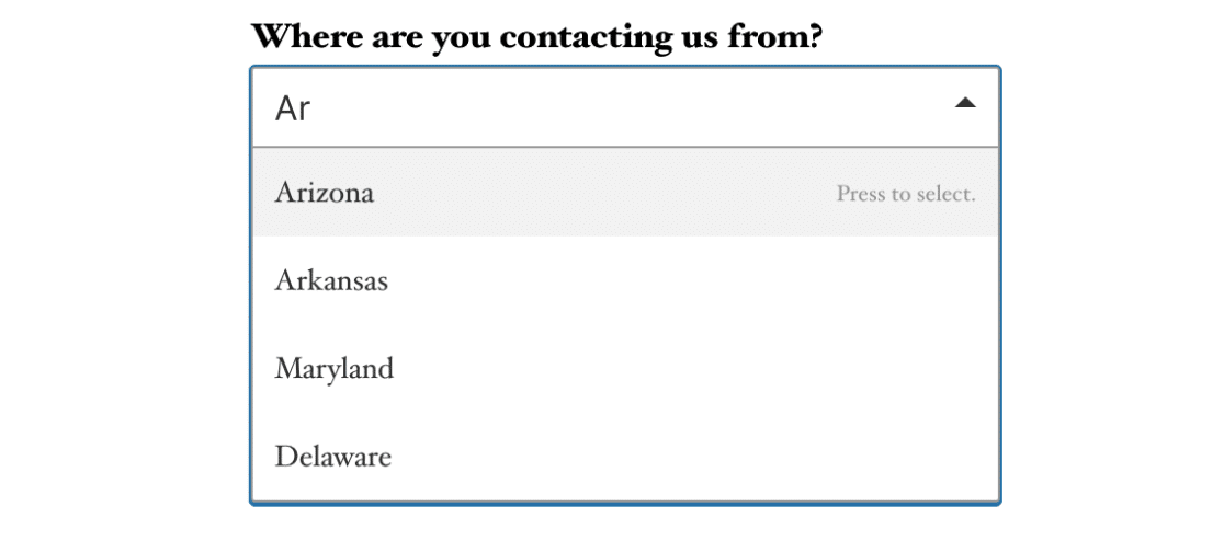 Searchable Dropdown in WPForms