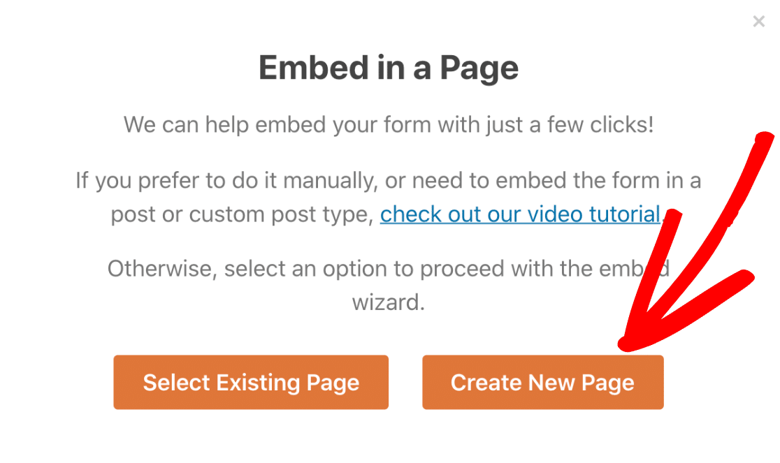 Create a new page for WordPress form with an image