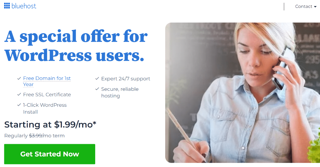 Bluehost offer