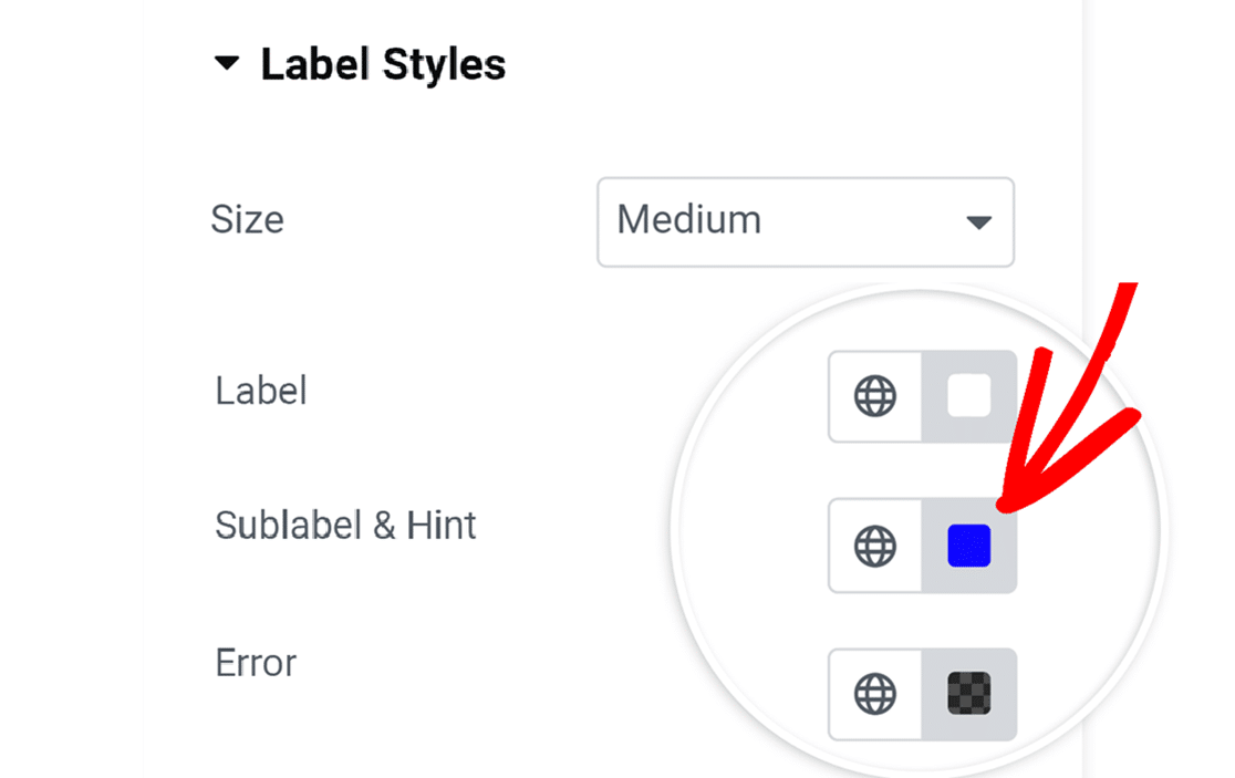 Label colors option in Style tab