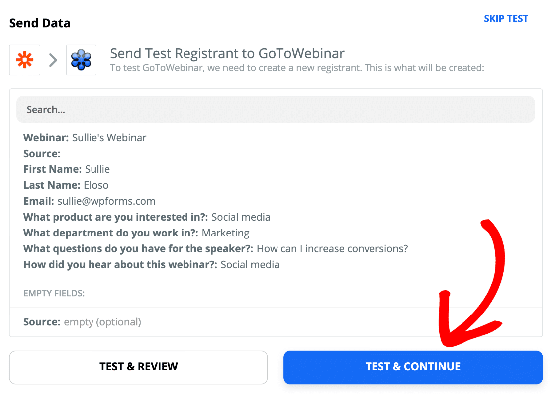 Test GoToWebinar connection