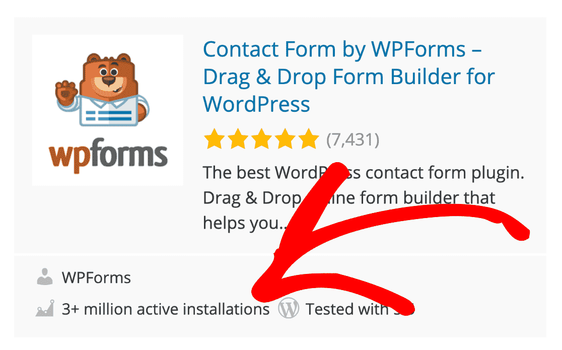 WPForms active installations