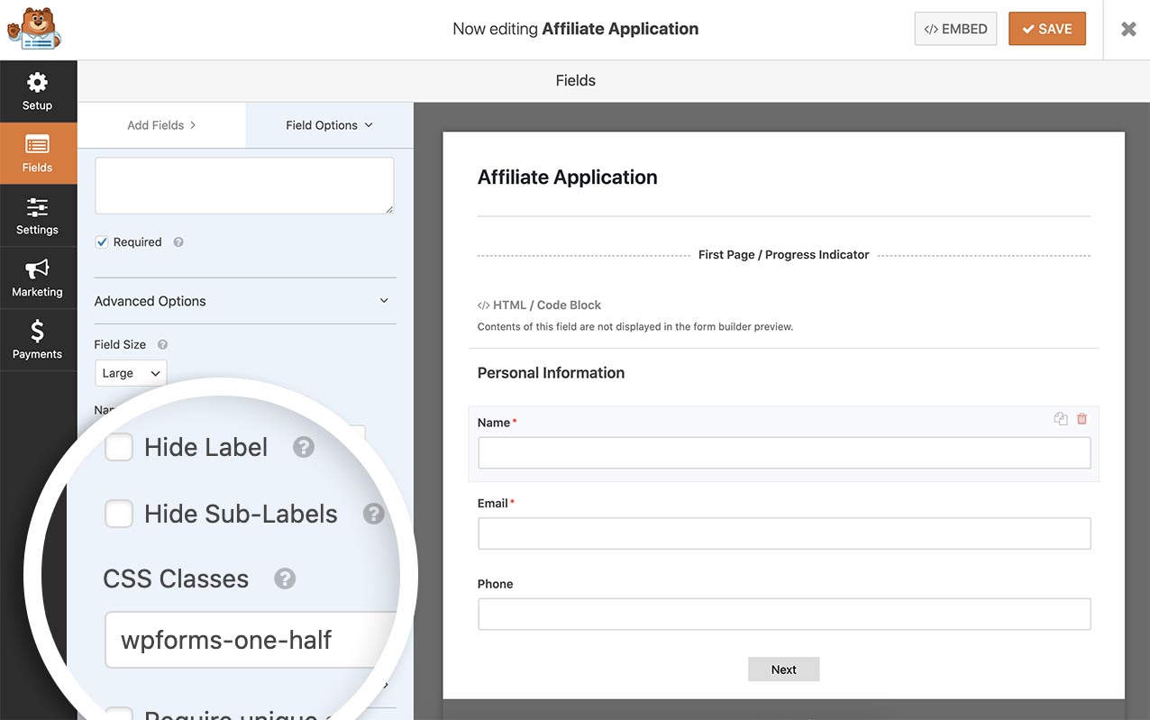 How to Create a Form with Static Instructions Per Page