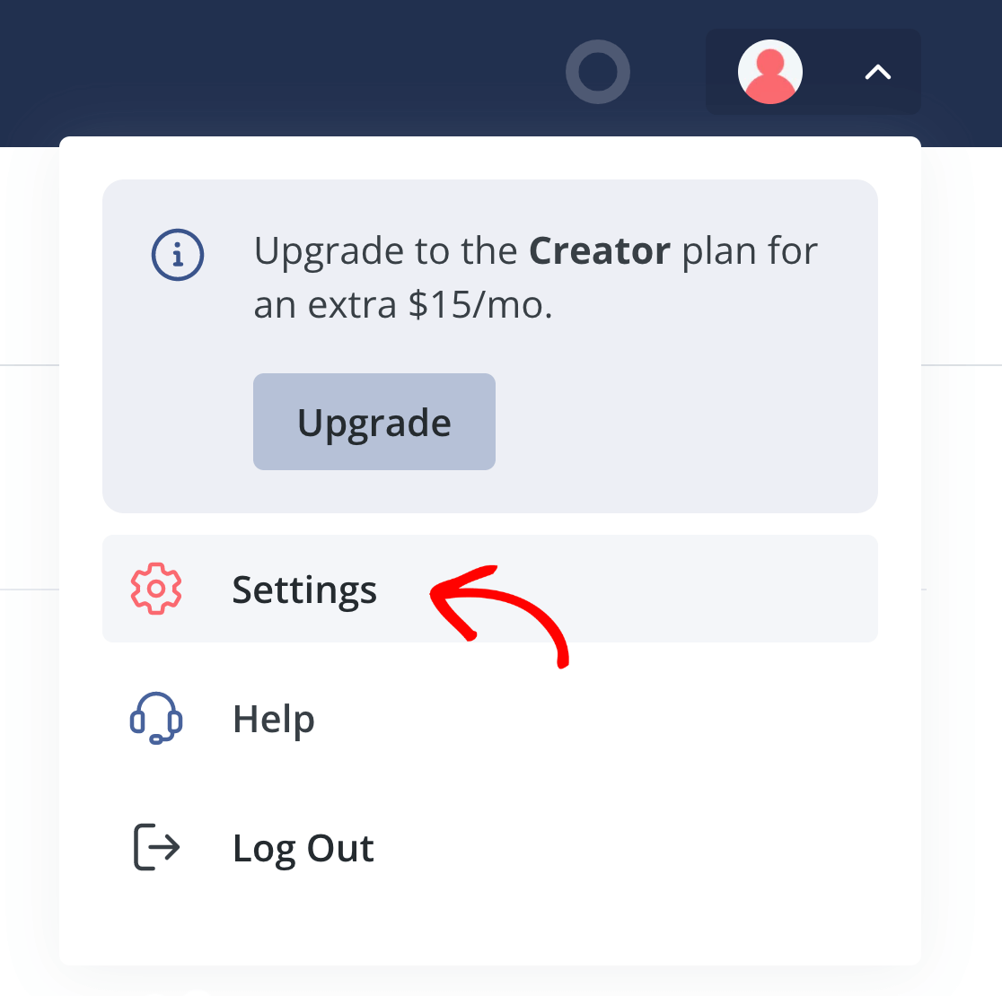 Opening the ConvertKit settings
