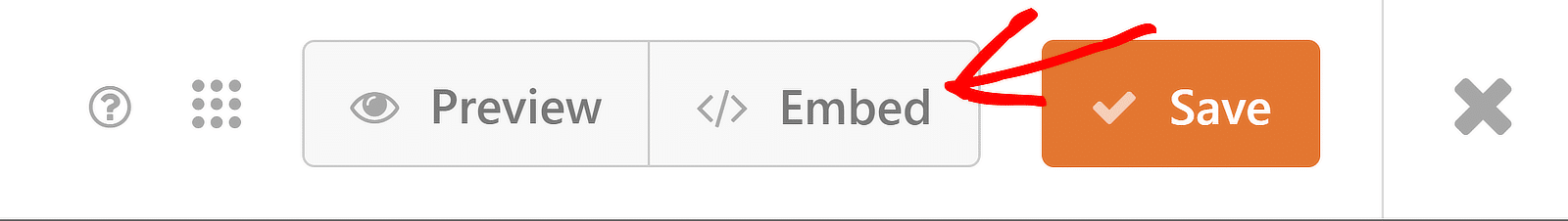 Embed WordPress form