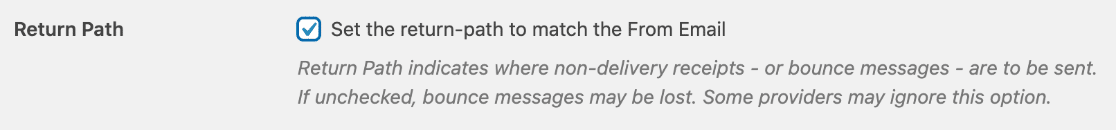 Set Return Path for WordPress email notifications