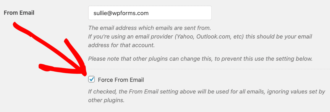 Set up From email address in WP Mail SMTP