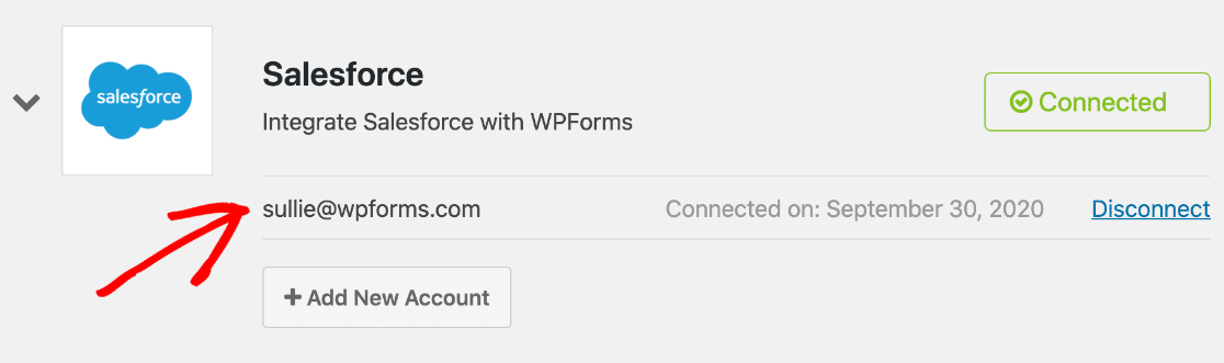 Connected WordPress Salesforce integration