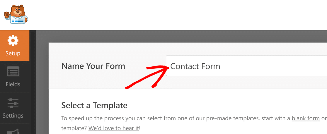 Naming your form