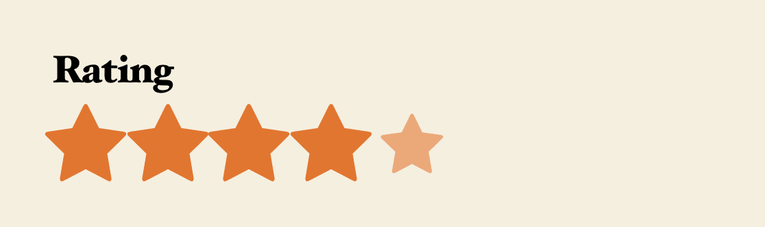 A Rating field