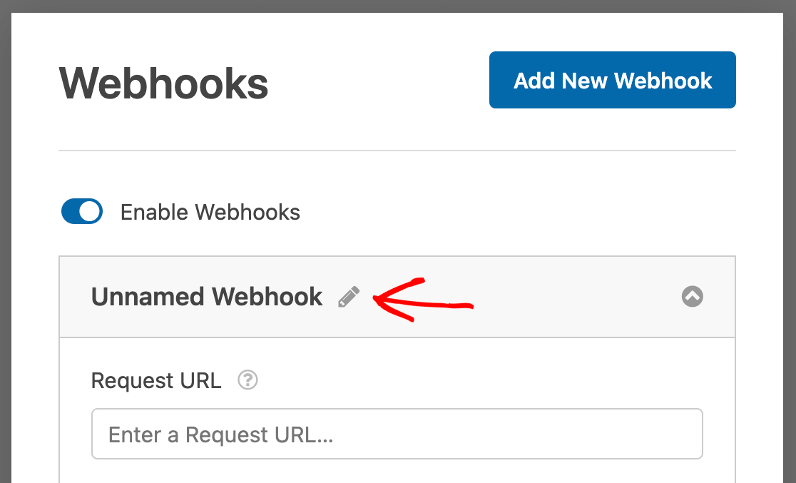 Renaming a webhook connection