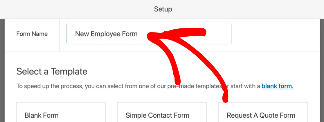 Type the name for your Slack auto invite form