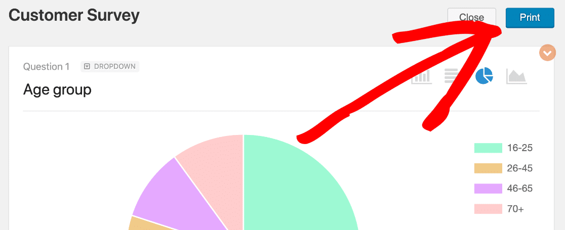 Print your survey results as a PDF