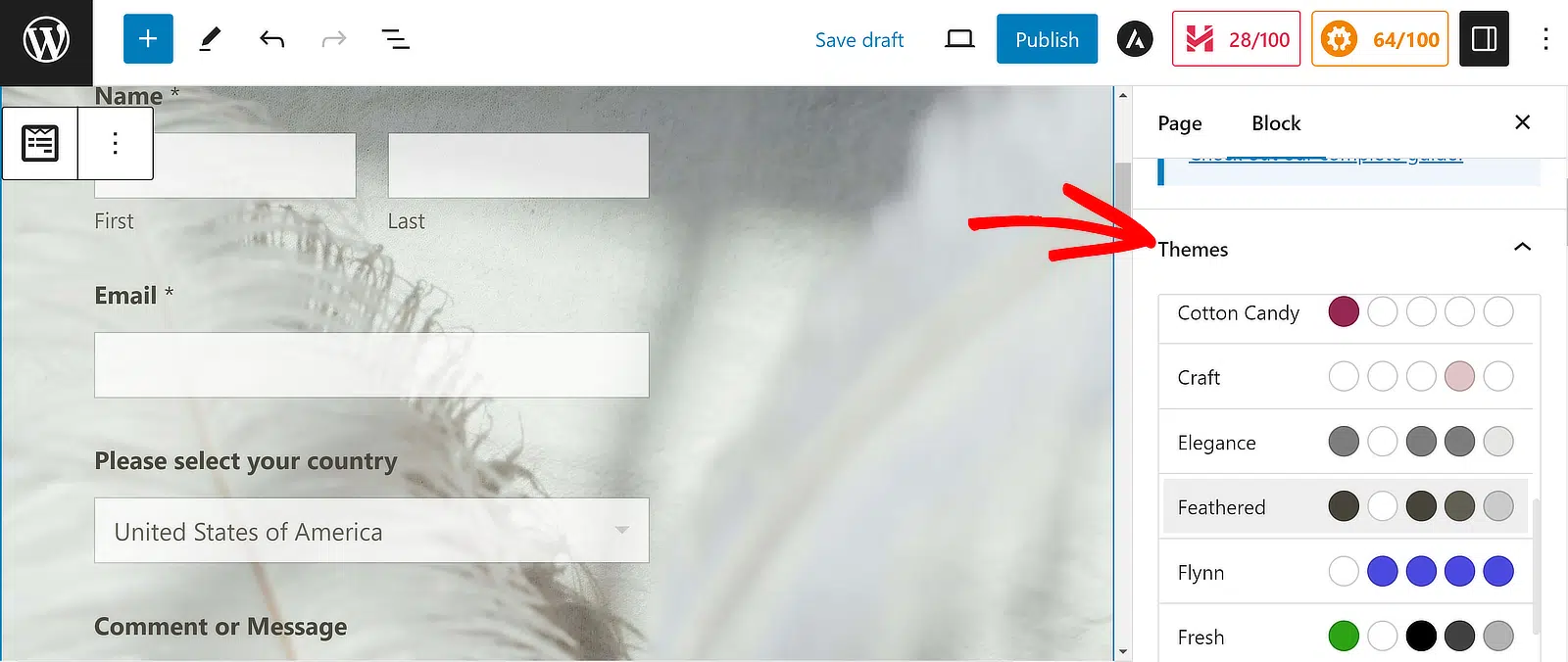 Select a form theme