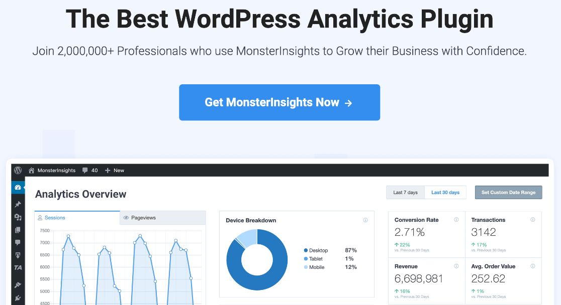 MonsterInsights WordPress link tracking and analytics plugin