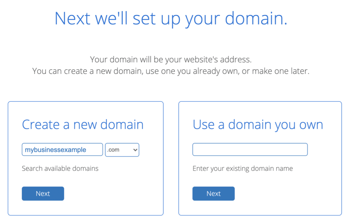 Free domain name with Bluehost