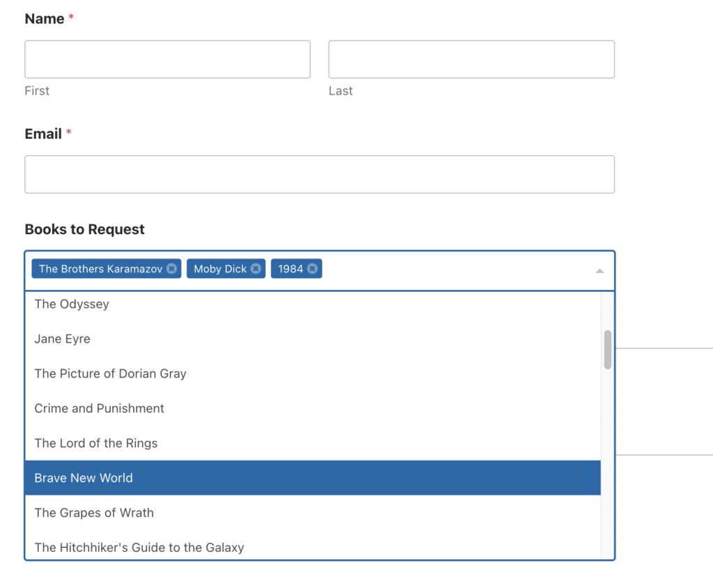 Dropdown with multi select published