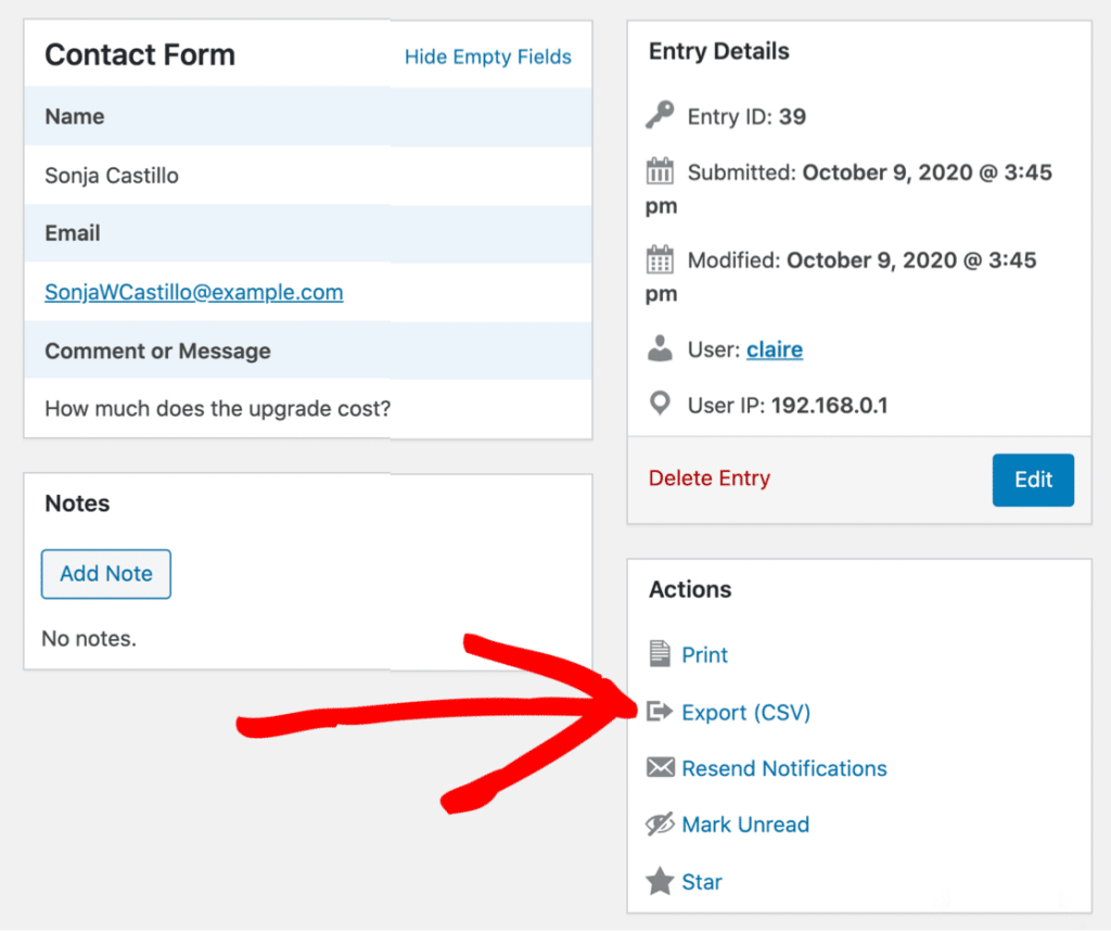 How To Export Forms To Csv File Weforms Pro 0342