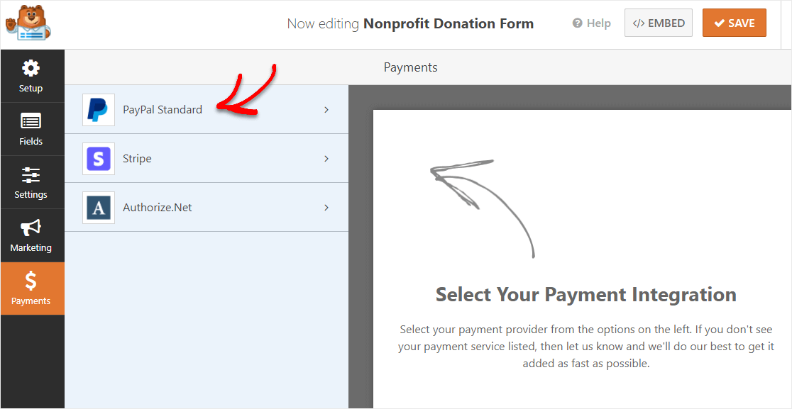 Configuring A Payment Gateway For The Donation Form