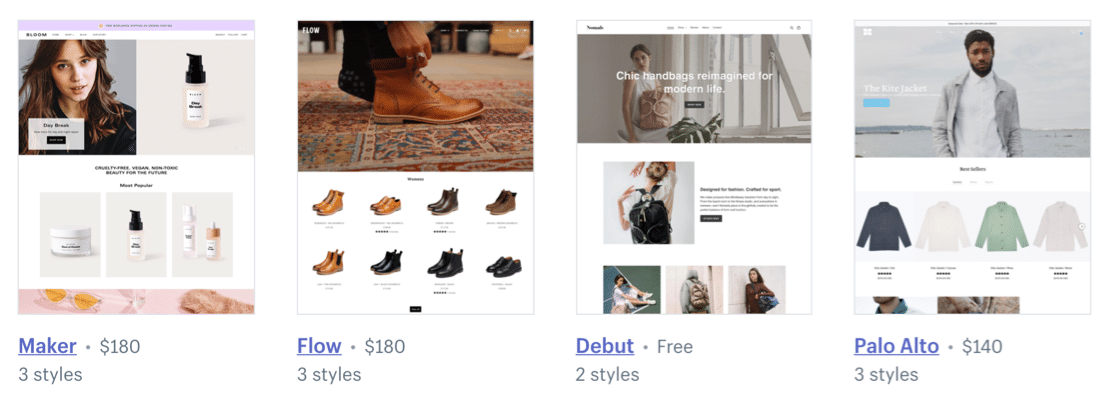 Free and paid Shopify themes for your online store