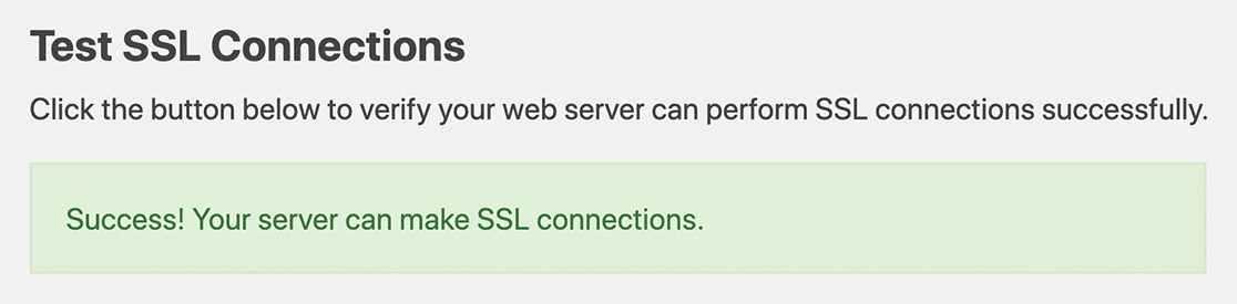 Successful SSL Connection