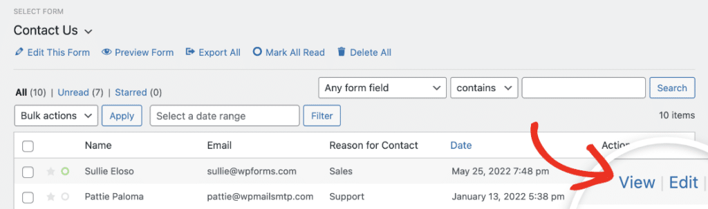 How To Export Form Entries From Wordpress To A Csv No Code 7302