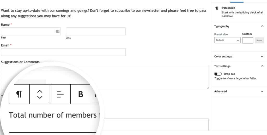 Displaying the Total Number of Entries