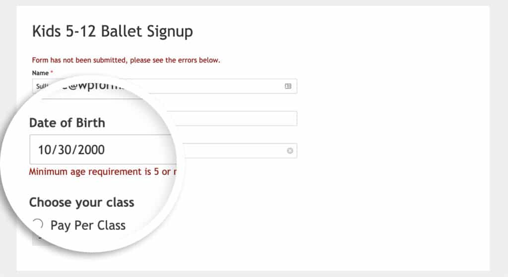 wpforms-error-message-age-restriction - WPForms