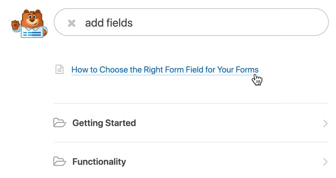 WPForms form builder documentation