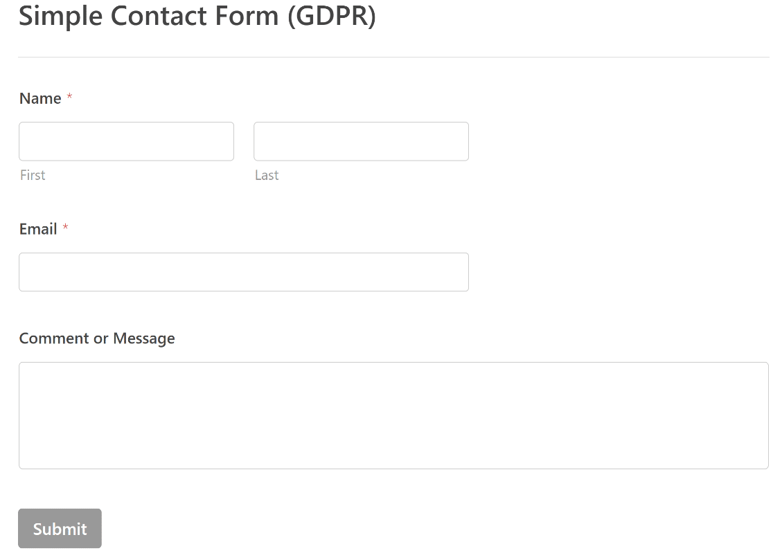 Contact form loaded