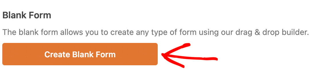 Selecting the Blank Form template
