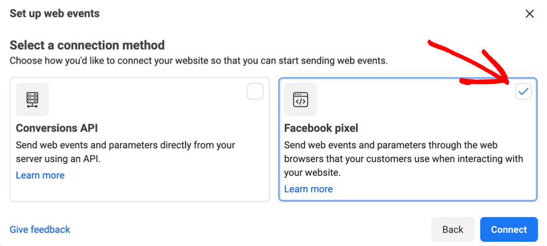 Connect a Facebook Pixel