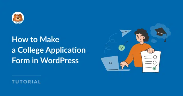 como criar um formulário de candidatura universitária no wordpress