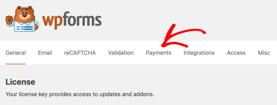 WPForms download settings for download forms