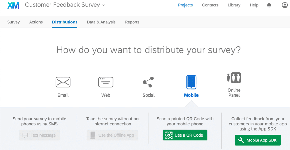 Distribute a survey in Qualtrics