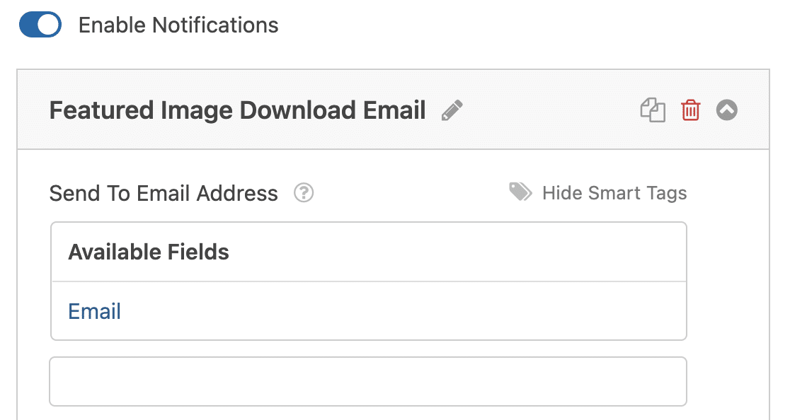 Pulling the Send To email address from the Email field