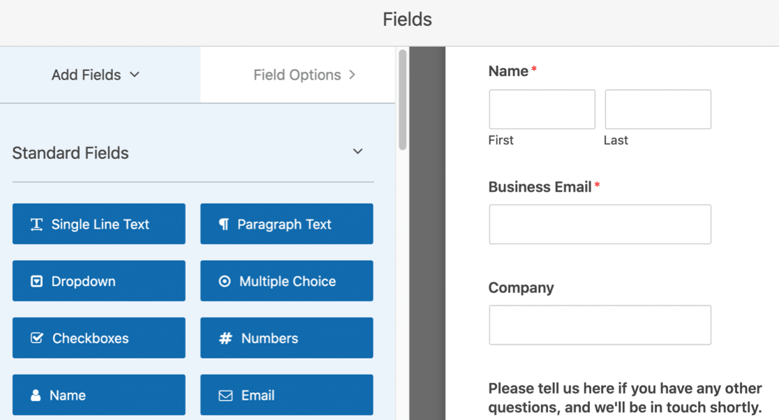 Content download form template in WordPress