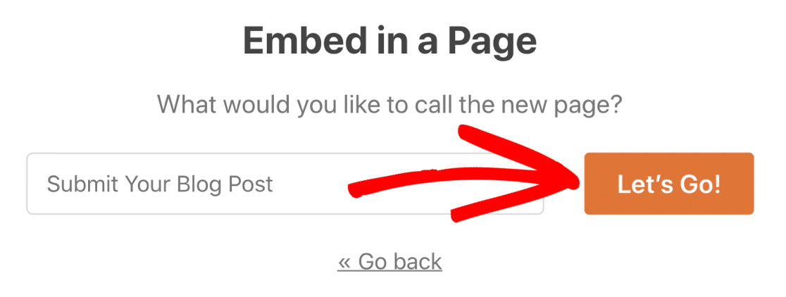 Embed user submitted post form in WordPress