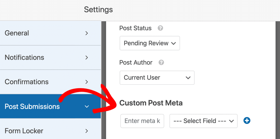Custom fields in user submitted posts in WordPress