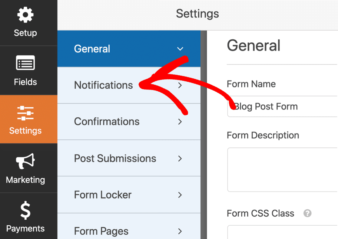 User submitted content form notifications