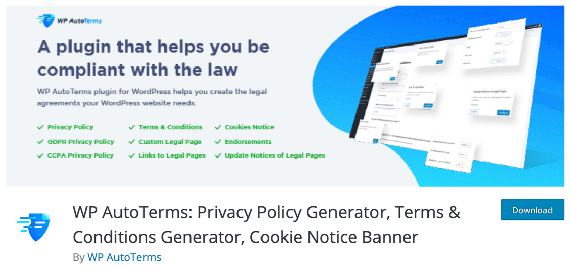 WP AutoTerms GDPR plugin for WordPress